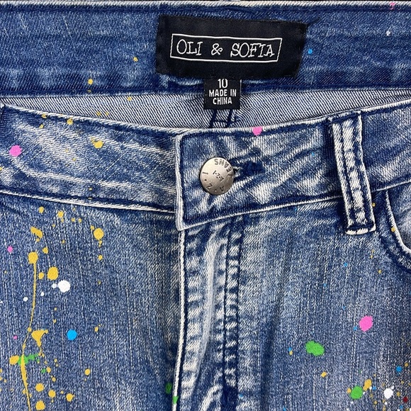 OLI & SOFIA Deni with a Custom Colorful Splash Ladies Size 10 - Picture 4 of 11